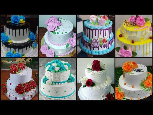 Yummy Two Tier Cake Decoration || Best Easy Simple & Beautiful Two Tier Cake Design for Beginners