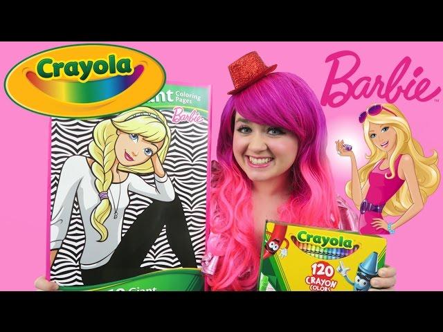 Barbie GIANT Coloring Page Crayola Coloring Book | COLORING WITH KiMMi THE CLOWN