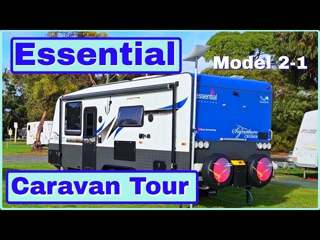 Essential Signature Cruiser 2-1, 19 ft 2020 model caravan, inside tour and outside tour, Caravanning