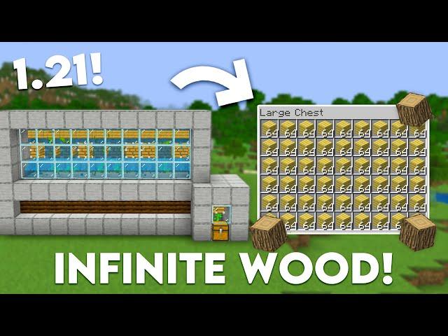 Automatic WOOD FARM in Minecraft Bedrock Edition!