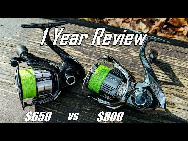 Shimano Stella vs Vanquish (vs Daiwa Exist) - 1 Year Reel Review