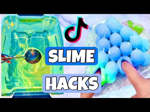 I Tried VIRAL TikTok Slime Hacks!  *Oddly Satisfying Slime ASMR DIY*