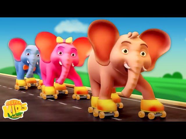 Ek Mota Hathi Poem, एक मोटा हाथी, Baby Cartoon and Hindi Rhyme for Children