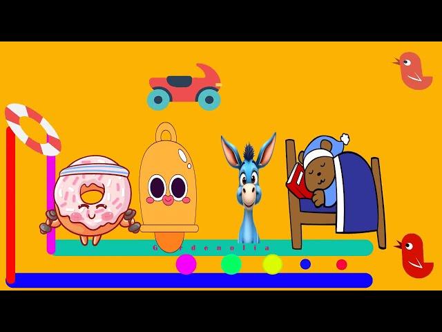 Colorful Cartoon Journeys - Fun Rhymes for Little Ones! Family Adventure Movie  Animated Nursery