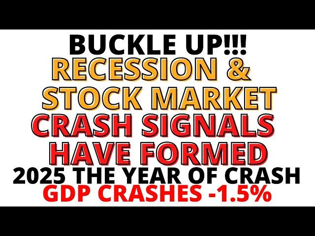 Buckle Up! A Recession & Stock Market CRASH are Coming! GDP CRASHES -1.5% - Recession Warning Signs