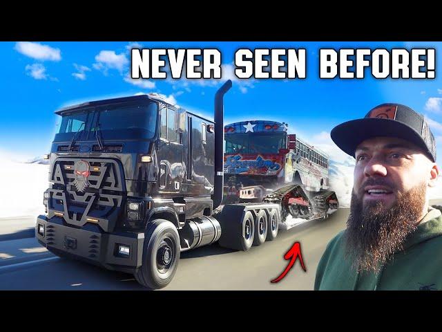 My New Cabover Hauling A Tracked Freedom Bus?! (plus bonus recovery)