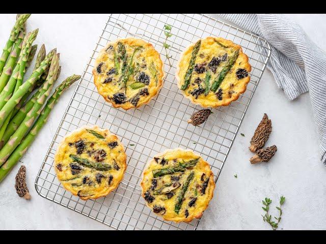 Morel Mushroom and Asparugs Quiche Recipe with Slofoodgroup