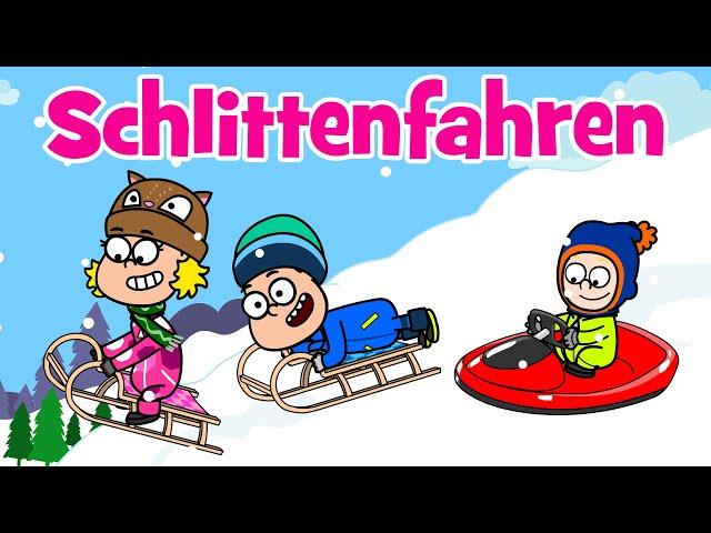  Kinderlied Winter Familie – Schlittenfahren | Hurra Kinderlieder | Winterlied