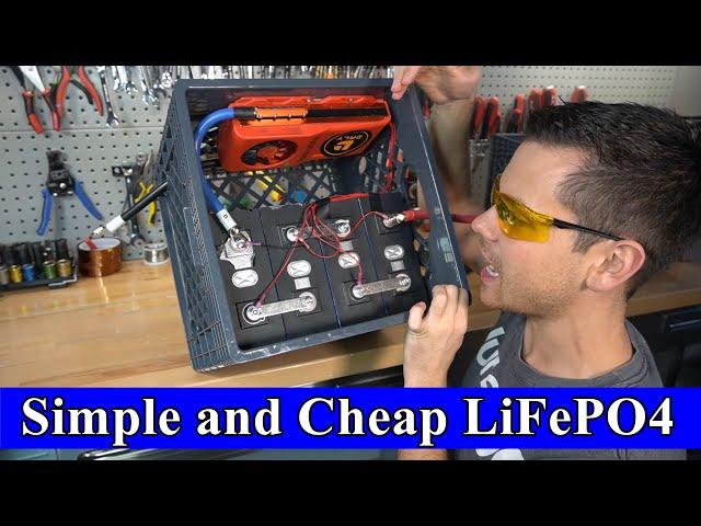 Cheapest LiFePO4 Battery Build on the Planet: Milk Crate 12V 280Ah!