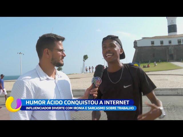 Humorista baiano diverte na internet com ironia e sarcasmo sobre trabalho