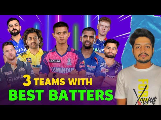 IPL 2025 - Top 3 BEST BATTERS Team After Auction | Cricket Fatafat | EP 1378 | MY Cricket Production