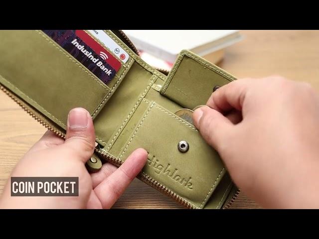 Highlark Crunch Genuine Leather Wallet for Men | Ultra Slim & Compact Wallet| RFID Blocking