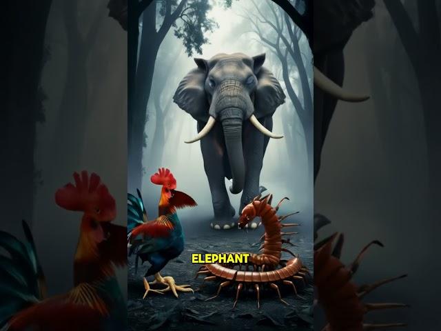 Elephant, Chicken and Centipede...#aianimalblends #animals #viralvideo #shorts