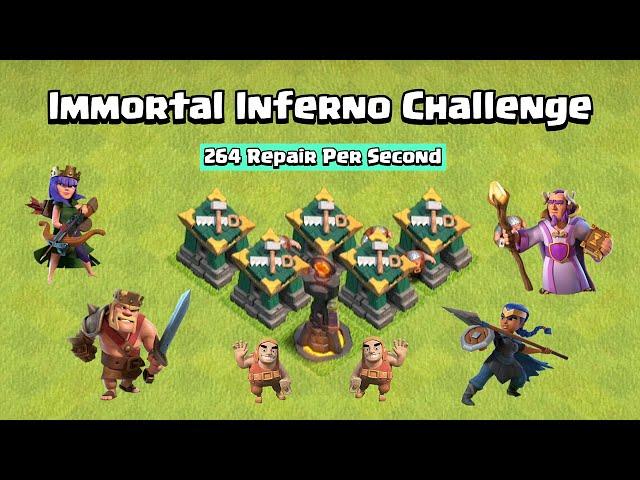 Immortal Inferno Challenge | Heroes & Pets VS Inferno & Builder Hut | Clash of Clans