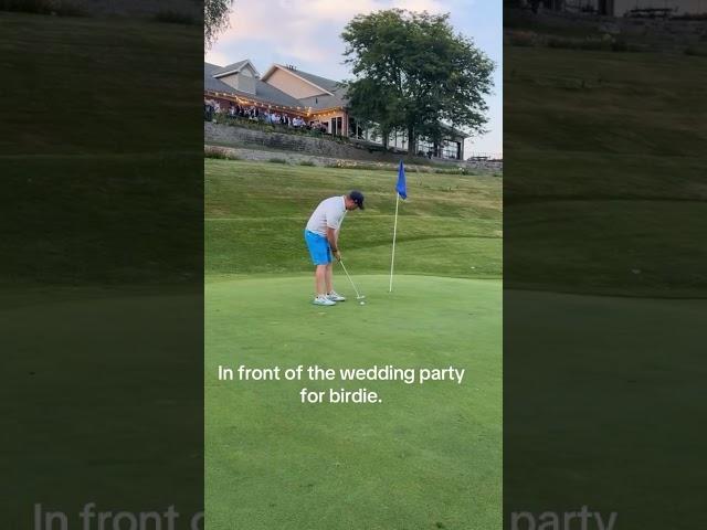 Guy Sinks Birdie Putt in Front of Wedding Party | #Sports #Golf #Wedding