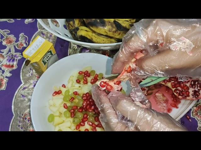 Creamy Fruit chat cooking with Nazli