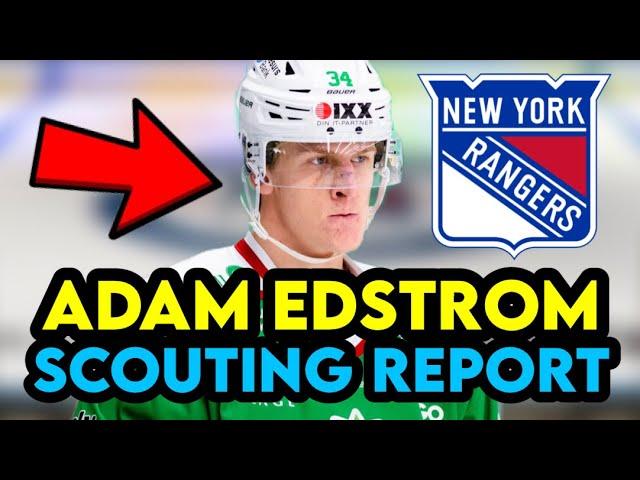 How Good Is New York Rangers HUGE PROSPECT Adam Edstrom | Scouting Report