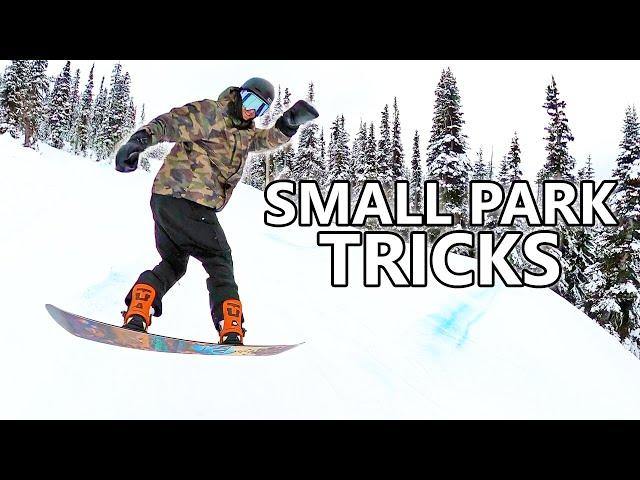 Small Snowboard Trick Session in the Terrain Park