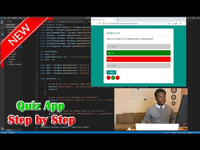 How to Build a Basic Quiz App in JavaScript Step by Step with Source Codes(2020)