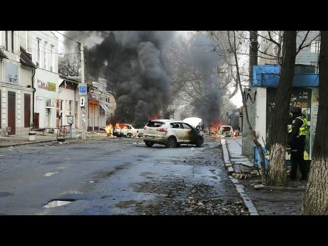 Ukrainian president visits Kherson as he continues his tour of war-torn cities