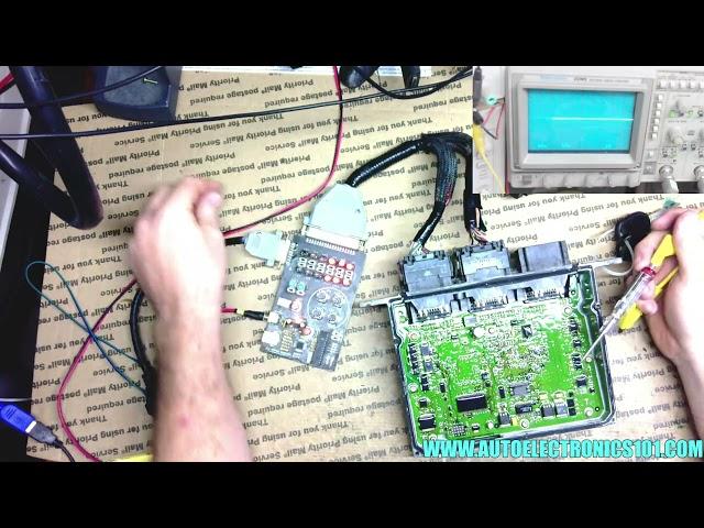 pcb repair to fix ford escape pcm for misfire dtc p0354 but mostly just playing with my old Tek 2246