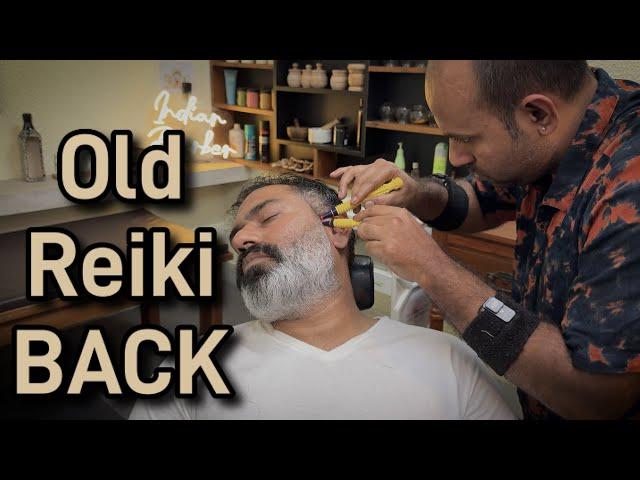 Asmr Old style head massage therapy by Reiki Master Indian Barber