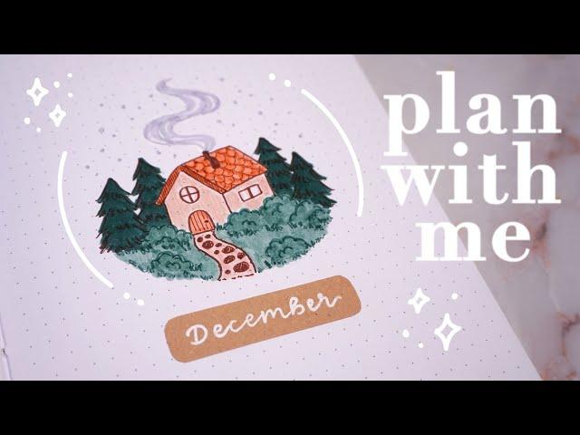 December 2024 bullet journal setup | plan with me | cozy winter theme ️