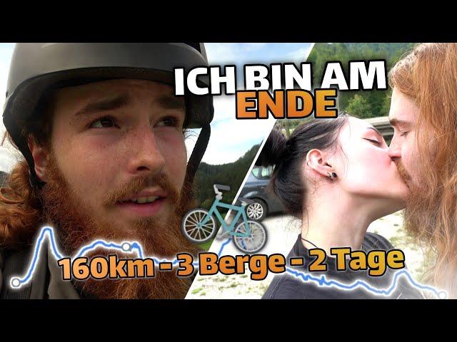 das QUALVOLLE ENDE der RAD REISE  160km OHNE Erfahrung & EQUIPMENT mit dem FAHRRAD