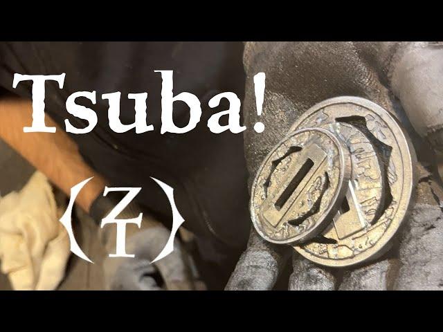 Zombie Tools: Electro Etching the Tsuba  - for the Apokatana, Zakasushi and  Tainto