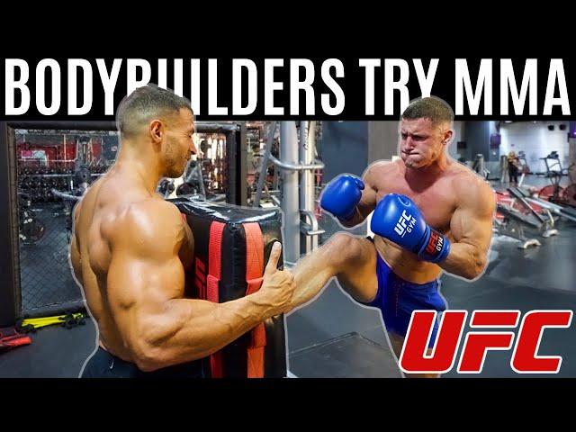 Bodybuilders try MMA for the first time...