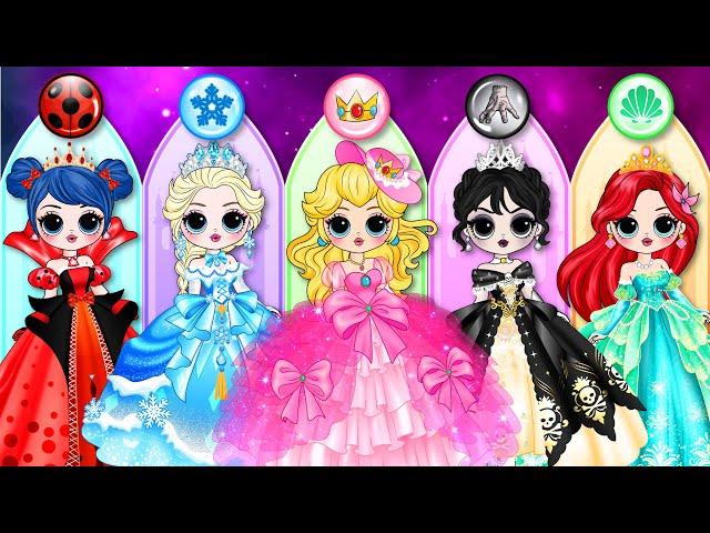 Fashion Update for Disney Princesses: Elsa, Ariel & Ladybug | DIY Paper Dolls Fashion