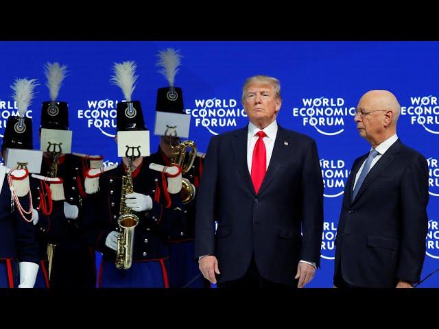 Hissing from Davos audience as founder introduces Trump