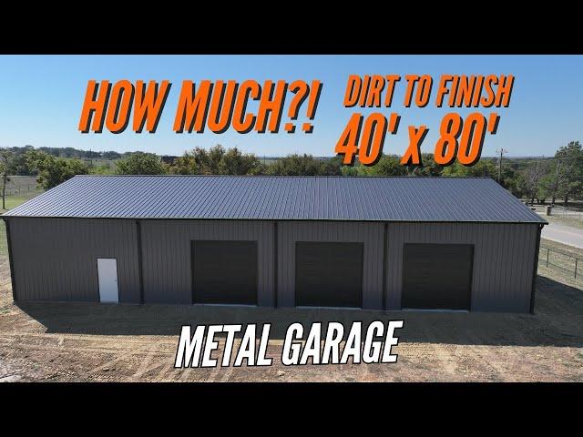 40x80 Metal Building Price | Texas Metal Garage | WolfSteel Buildings