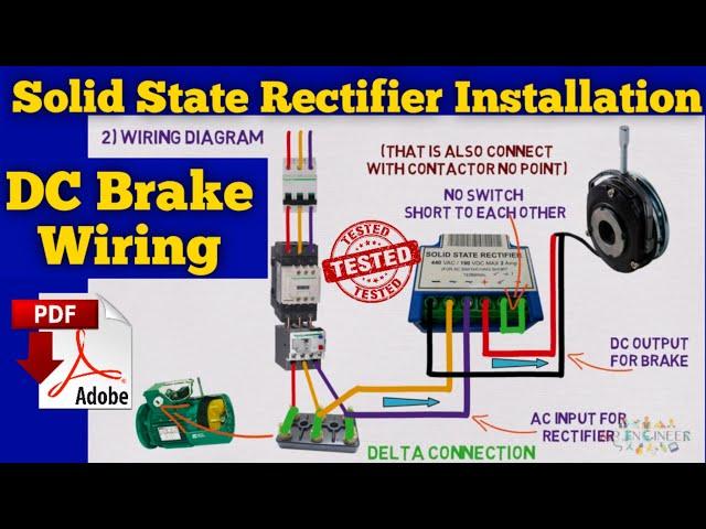 DC Brake wiring diagram | solid state rectifier installation