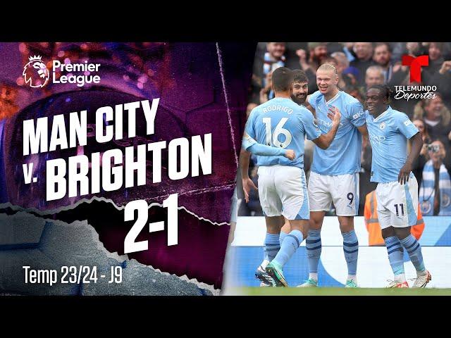 Highlights & Goles: Man. City v. Brighton 2-1 | Premier League | Telemundo Deportes