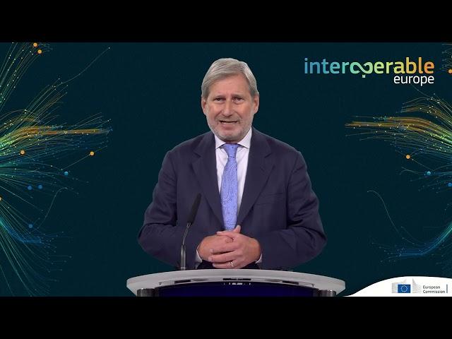 Commissioner Johannes Hahn presents the Interoperable Europe Act Proposal