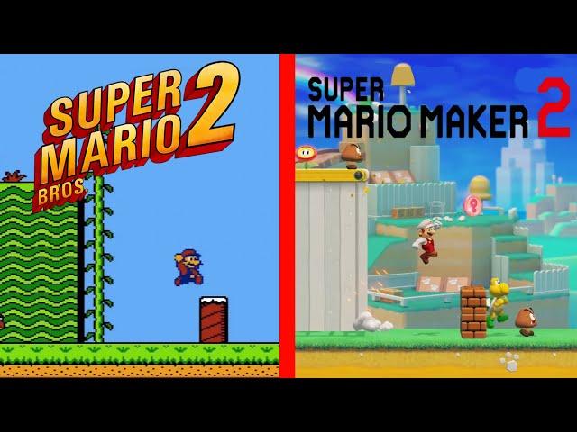 Recreating Super Mario Bros. 2's 1-1 in Super Mario Maker 2 (SM3DW Style)