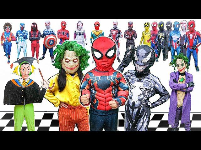 What If 7 SPIDER-MAN & JOKER in 1 HOUSE ???|| Where Is KID SPIDER MAN?? (LIVE ACTION STORY)