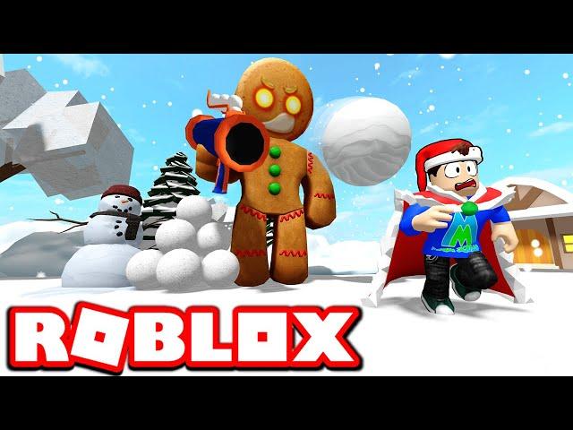 ROBLOX SNOWBALL FIGHTING SIMULATOR and Christmas challenges - Mega Squad Game With Me