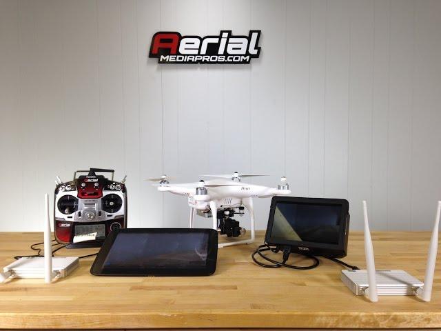 DJI Phantom 2 Live HD Broadcasting on Dual Lightbridge from Aerial Media Pros