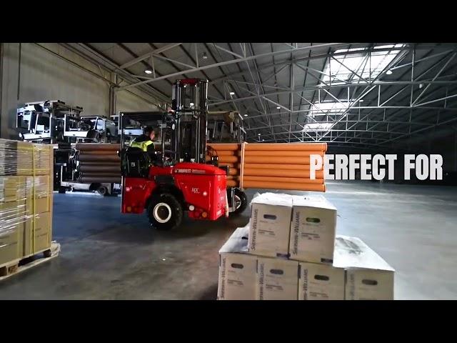 MOFFETT E4 – the first naturally silent fully electric 4 way steering truck mounted forklift