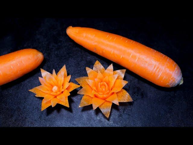 Carrot Flowers Carving Garnish