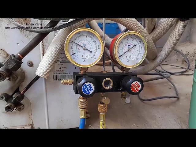 How to refill air conditioner by R22 (video 32)