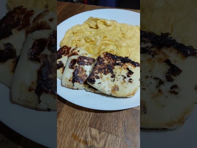 halumi #cheese and #eggs. #food #vlog  #shorts #daily