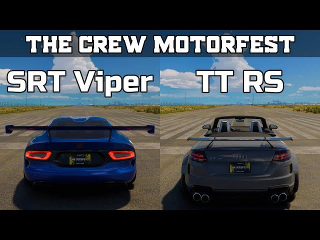 The Crew Motorfest - Dodge SRT Viper GTS vs Audi TT RS Roadster - Drag Race