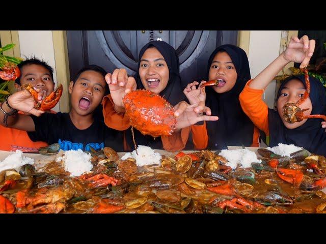 RUSUH‼ PERTAMA KALI MAKAN KEPITING | MUKBANG SEAFOOD SAUS LADA HITAM BARENG BOCIL | NO CUT NO EDIT