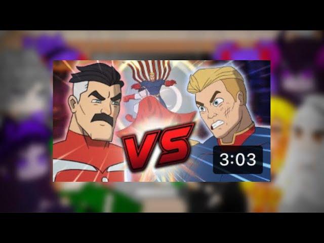 Mob Talker Reacts To Omni-man Vs Homelander (Invincible Vs The Boys) (Gacha Club)