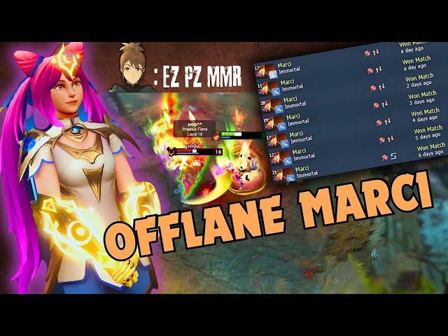 This is How You Grind MMR with Offlane Marci | Full Gameplay