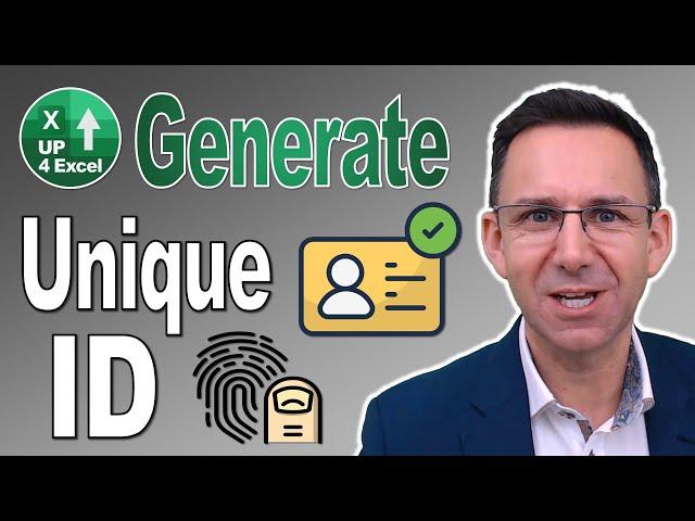 How to Create Unique IDs from Your Excel Data - Automate Unique IDs in Excel