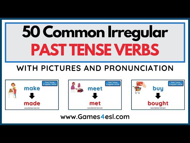 50 Irregular Past Tense Verbs In English